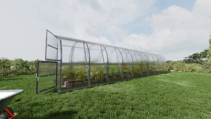 Drivhus 3x12 m Polycarbonat 6 mm 36 m²