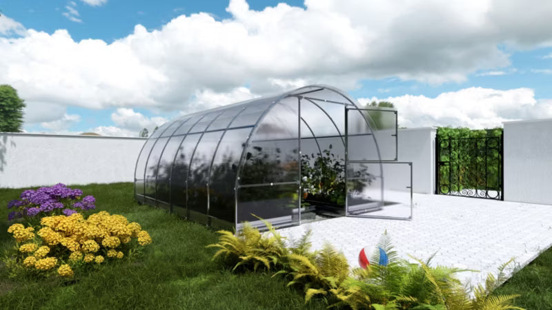 Drivhus 3x4 m 12 m² 6 mm Polycarbonat