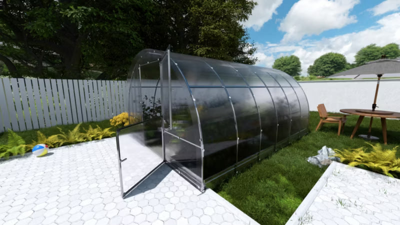 Drivhus 3x4 m 12 m² Polycarbonat 4 mm