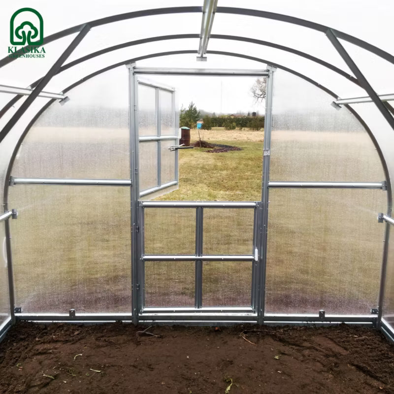 Drivhus 3x4 m Bue 6 mm Polycarbonat 12 m²