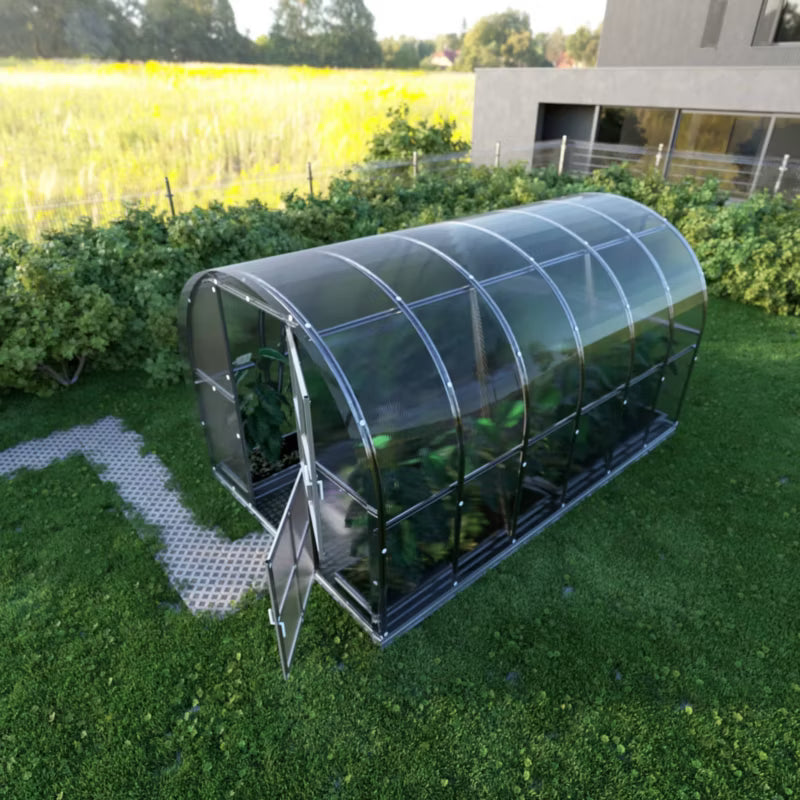 Drivhus 3x4 m Bue 6 mm Polycarbonat 12 m²