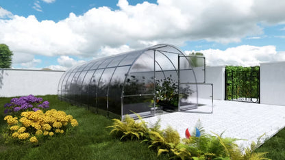 Drivhus 3x6 m 18 m² med 4 mm Polycarbonat