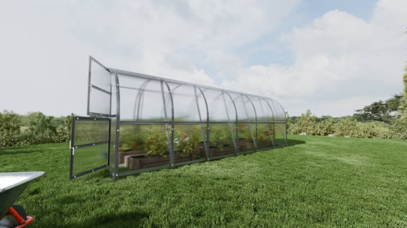Drivhus 3x6 m 18 m² 4 mm Polycarbonat
