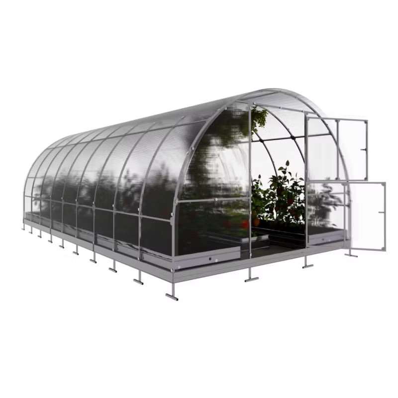 Drivhus 3x6 m 4 mm Polycarbonat 18 m²