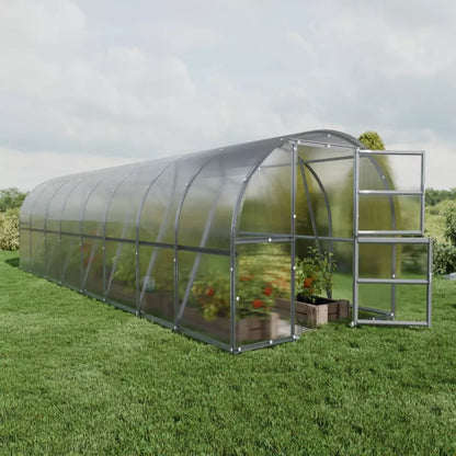 Drivhus 3x8 m 24 m² 6 mm Polycarbonat