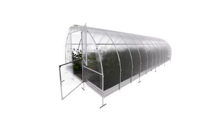 Drivhus 3x8 m 24 m² med 4 mm Polycarbonat
