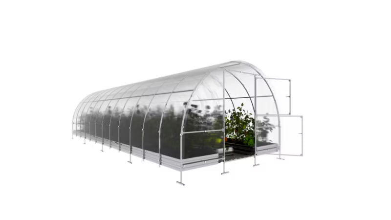 Drivhus 3x8 m 24 m² med 4 mm Polycarbonat
