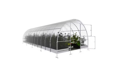 Drivhus 3x8 m 24 m² med 4 mm Polycarbonat