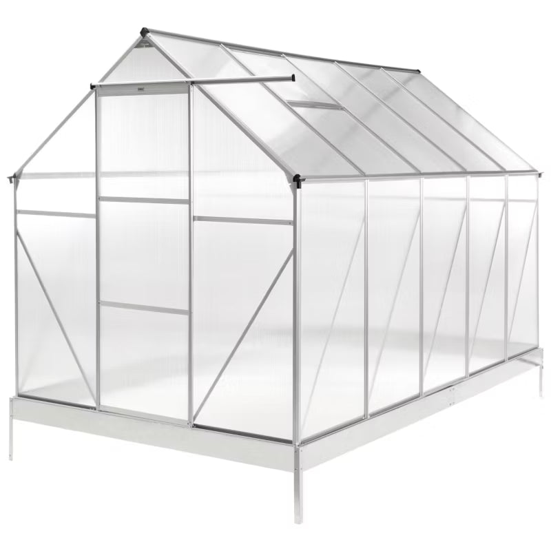 Drivhus Apulia 190x315 cm Sølv