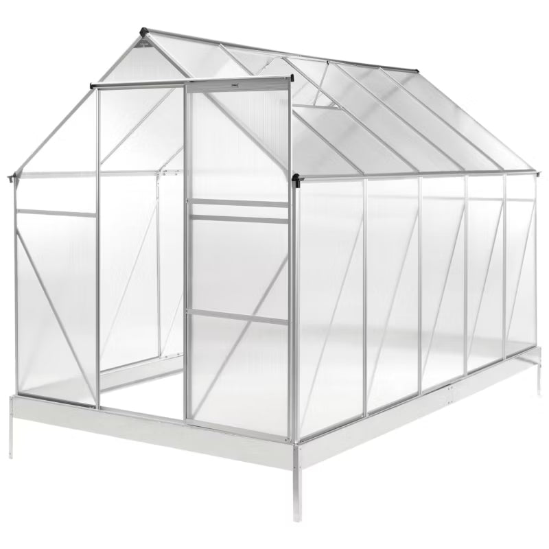 Drivhus Apulia 190x315 cm Sølv