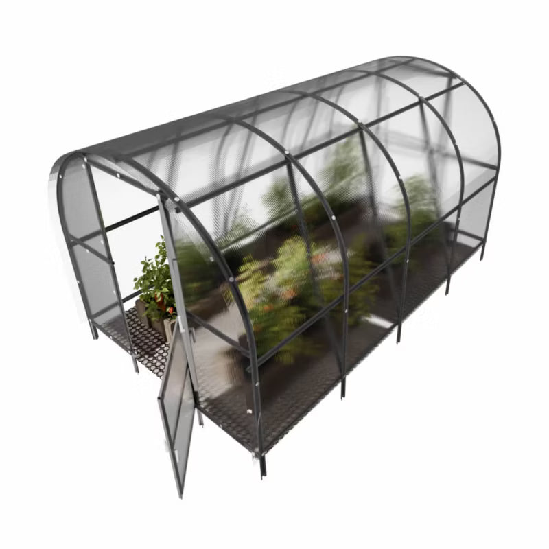 Drivhus Bue 3x4 m 12 m² 4 mm Polycarbonat