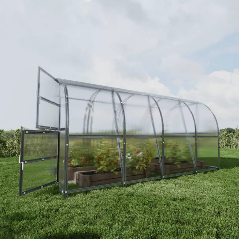 Drivhus Bue 3x4 m 12 m² 4 mm Polycarbonat