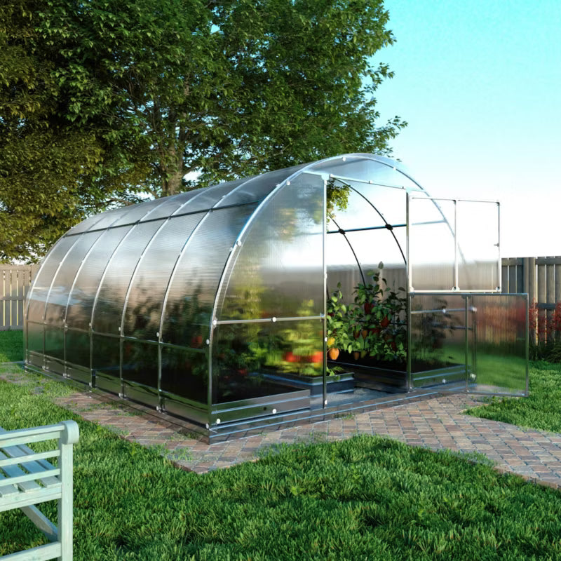 Drivhus Bue 3x4 m Polycarbonat 12 m²