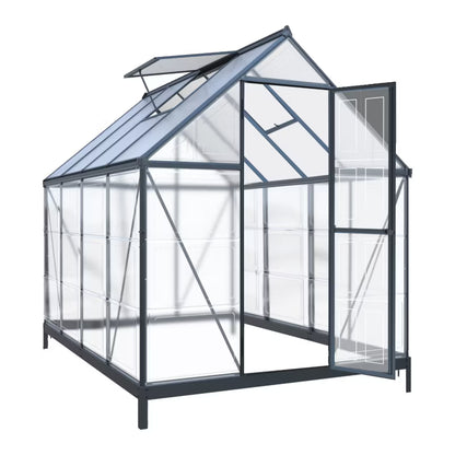 Drivhus Crystal 4,4 m² Transparent Aluminium