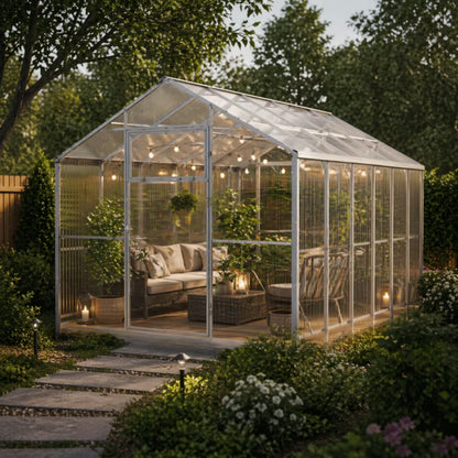 Drivhus Domek 250x1200 cm Transparent 5 mm