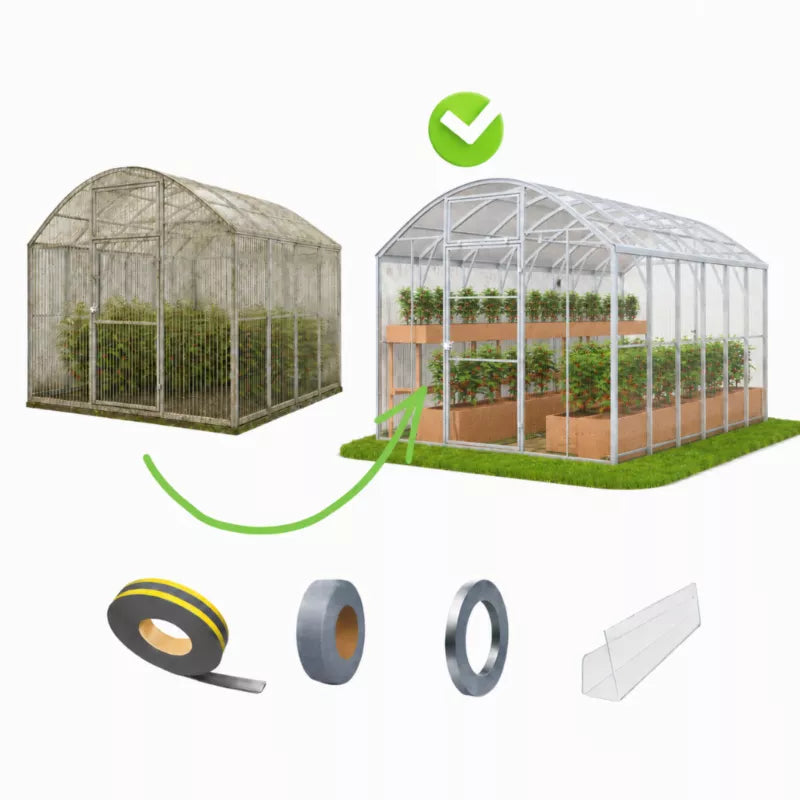 Drivhus Domek Plus 3x10 m Polycarbonat 5 mm