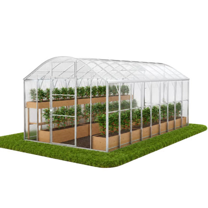 Drivhus Domek Plus 3x6 m Polycarbonat 6 mm Transparent