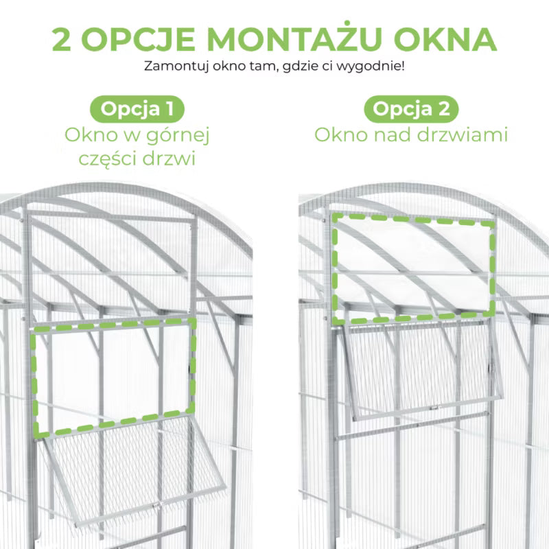 Drivhus Domek Plus 3x6 m Polycarbonat 6 mm Transparent