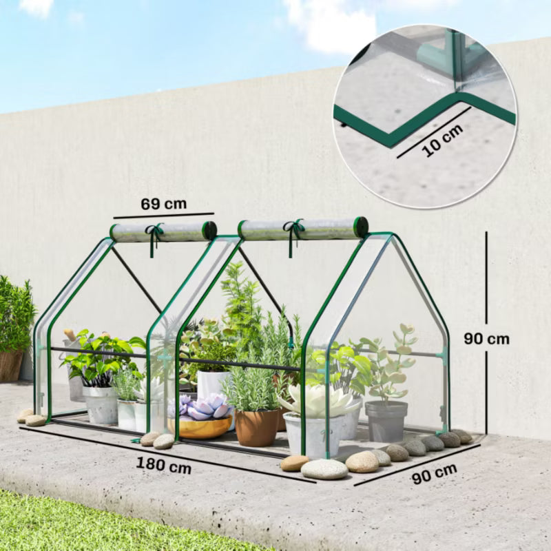 Drivhus Folietunnel 180x90x90 cm Transparent