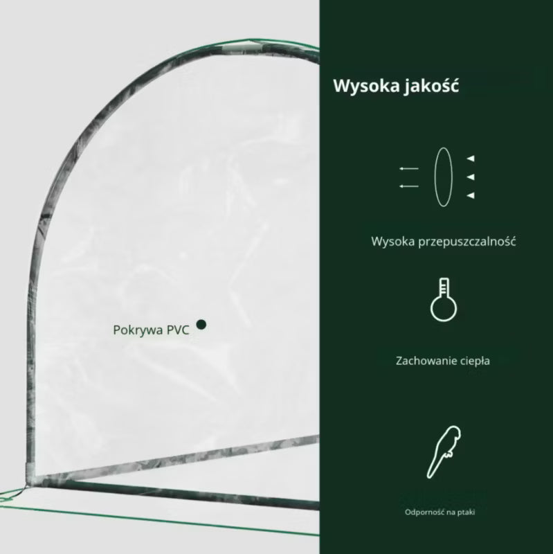 Drivhus Folietunnel 200x100x80 cm Transparent
