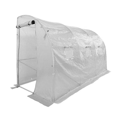 Drivhus Folietunnel 3x1,5 m Hvid 4,5 m²