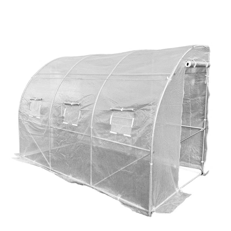 Drivhus Folietunnel 3x1,5 m Hvid 4,5 m²