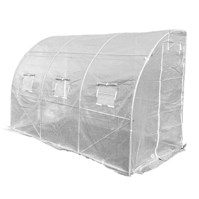 Drivhus Folietunnel 3x1,5 m Hvid 4,5 m²