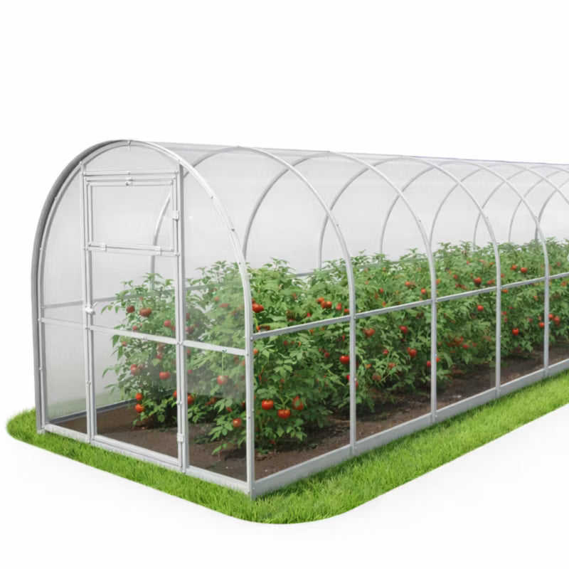 Drivhus i Polycarbonat 200x1200 cm 24 m² 6 mm Stål