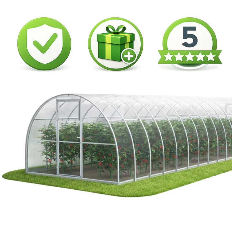 Drivhus i Polycarbonat 300x1200 cm 36 m² Transparent