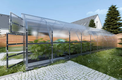 Drivhus Klasika Drop 2,5x10 m 4 mm Polycarbonat 25 m²