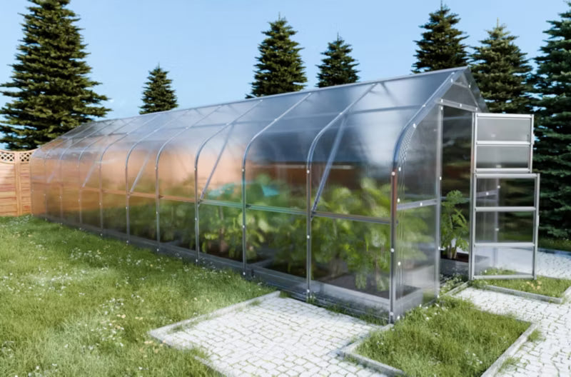 Drivhus Klasika Drop 2,5x10 m 4 mm Polycarbonat 25 m²