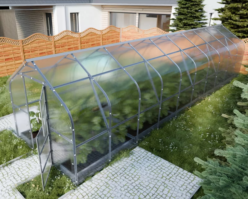 Drivhus Klasika Drop 2,5x12 m 6 mm Polycarbonat