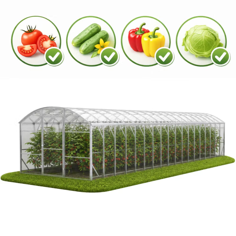Drivhus Polka 300x1200 cm Polycarbonat 8 mm