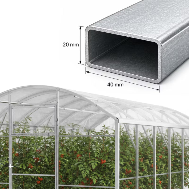 Drivhus Polka 300x600 cm Polycarbonat 18 m²
