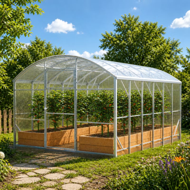 Drivhus POLKA 3x4 m Polycarbonat 6 mm 12 m²