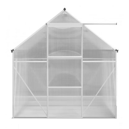 Drivhus Polycarbonat 190x312 cm 6 m² Sølv
