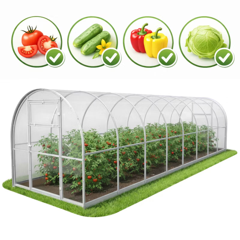 Drivhus i Polycarbonat 200x800 cm 16 m²