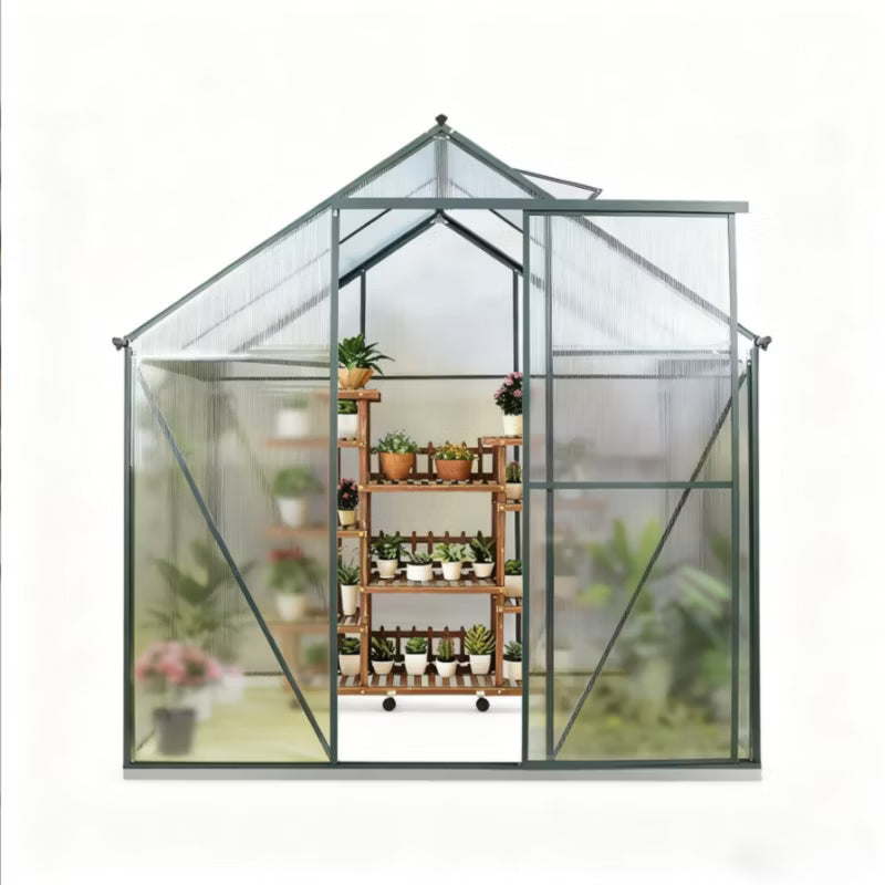 Drivhus Polycarbonat 248x187x210 cm Grøn