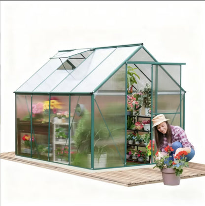 Drivhus Polycarbonat 248x187x210 cm Grøn