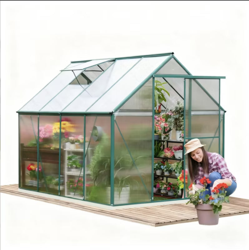 Drivhus Polycarbonat 248x187x210 cm Grøn