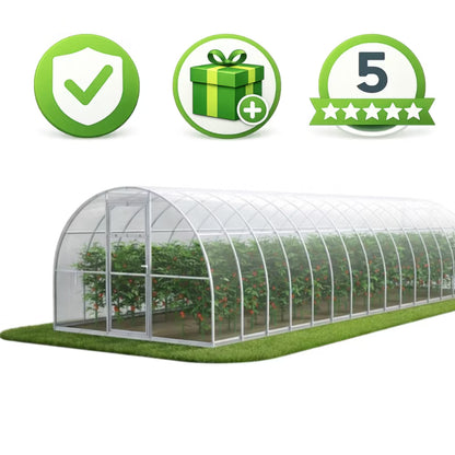 Drivhus Polycarbonat 30 m² 300x1000 cm Transparent