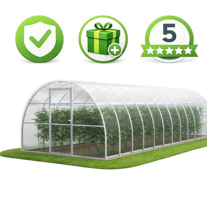 Drivhus Polycarbonat 300x800 cm 24 m² Klar