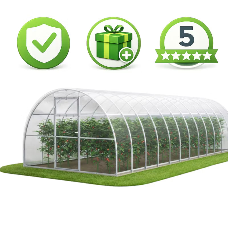 Drivhus Polycarbonat 300x800 cm 24 m² Klar