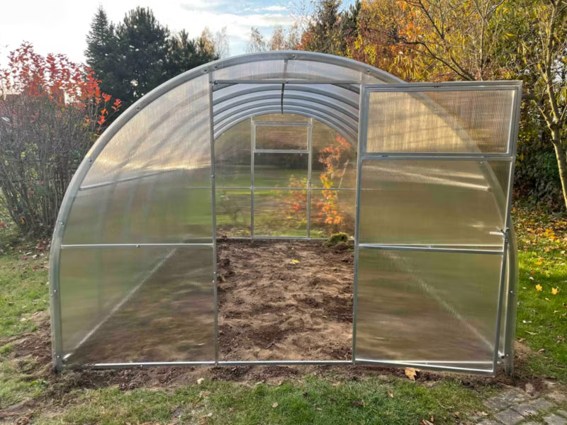 Drivhus Polycarbonat 300x800x200 cm 24 m² Klar Stål