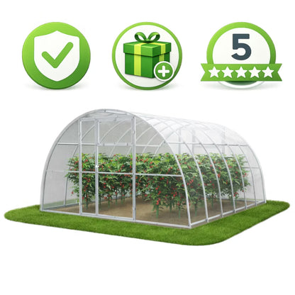 Drivhus i Polycarbonat 350x400x204 cm 14 m² 8 mm
