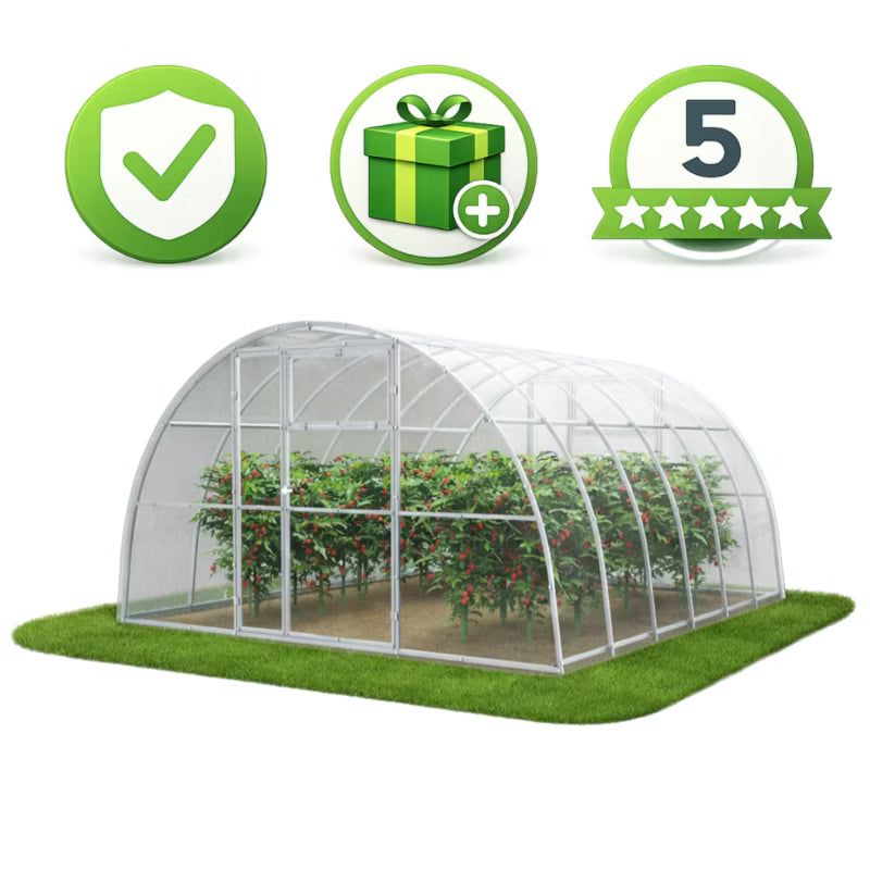 Drivhus i Polycarbonat 350x400x204 cm 14 m² 8 mm