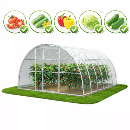 Drivhus i Polycarbonat 350x400x204 cm 14 m² 8 mm