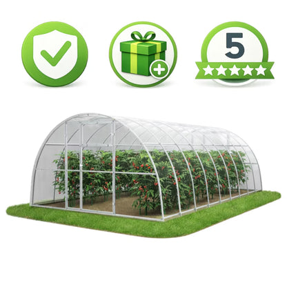 Drivhus i Polycarbonat 350x600 cm Transparent 21 m²