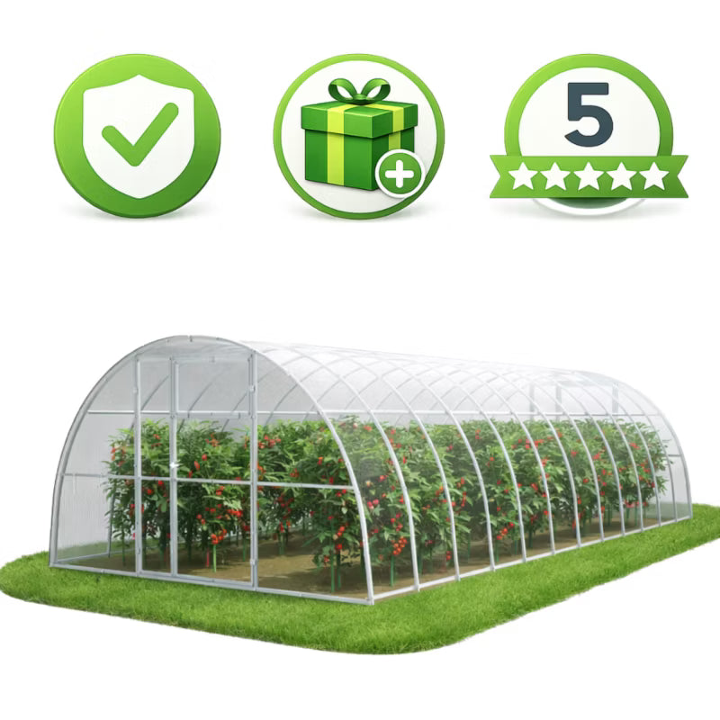 Drivhus 350x800 cm 28 m² Polycarbonat 6 mm