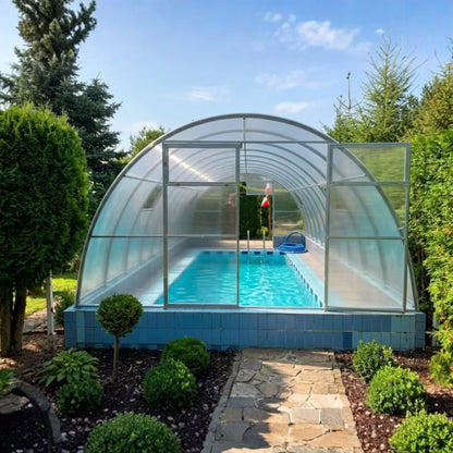 Drivhus i Polycarbonat 400x200x213 cm 8 m² Transparent